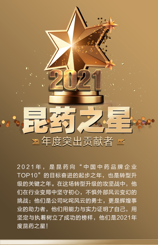硬核！他们是2021年度昆药之星
